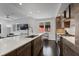 Open concept kitchen with island, stainless steel appliances and view to the living room at 504 Rankin Ne St # 4, Atlanta, GA 30308