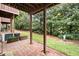 Outdoor patio featuring brick pavers and support beams, perfect for outdoor gatherings at 5317 Concordia Se Pl # 10, Mableton, GA 30126