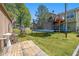 The backyard features a trampoline, a swing and a detached shed at 126 Amberwood Ln, Euharlee, GA 30145