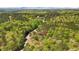 An aerial view highlighting the lush landscaping and a road leading into the neighborhood at 45 Harvey Ave, Covington, GA 30016