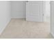 Neutral carpeting and white walls of a bedroom create a blank canvas for new homeowners to bring their vision to life at 2842 Evanshire Ave # 113, Duluth, GA 30096