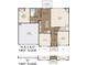 First floor plan showing layout of kitchen, living room, and garage at 4528 Venus Sw Ct, Powder Springs, GA 30127