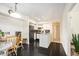 Efficient kitchen with dark wood floors and essential appliances at 233 Cobblestone Trl, Avondale Estates, GA 30002