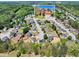 Neighborhood aerial showcases a two-story home and well-maintained lawns at 2424 Malden Park Dr, Buford, GA 30519