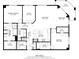 Detailed floorplan showcasing layout of the 1425 sq ft home, including a deck at 200 River Vista Dr # 423, Atlanta, GA 30339