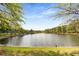 Scenic view of Buena Vista Lake surrounded by mature trees and a clear sky at 2374 Marion Cir, Decatur, GA 30032