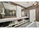 Modern bathroom featuring double sinks, a large mirror, and plenty of storage space at 1276 Edmund Ne Ln, Brookhaven, GA 30319