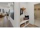 Inviting entryway with bench seating, storage cubbies, and stylish decor for a welcoming first impression at 1407 Bluffs Ridge Way, Canton, GA 30114