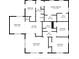 Detailed floor plan showcasing the layout of the bedrooms, kitchen, living room, and bathrooms at 2610 Knoll Se Rd, Smyrna, GA 30080