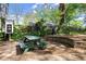 Park area with a picnic table, bench, and community book exchange at 1123 W Marietta St, Atlanta, GA 30318