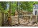 Backyard with a playset, swings, and wooden fence offering Gathering entertainment at 1711 Homestead Ne Ave, Atlanta, GA 30306