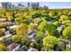 Aerial view of a home showing proximity to Midtown, Buckhead, and Piedmont Park at 327 6Th Ne St, Atlanta, GA 30308