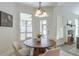 Bright breakfast nook features a round table and chairs, large windows, and access to the outdoor space at 206 Mountain Vista Blvd, Canton, GA 30115