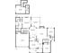 Detailed floor plan showcasing the layout of the two-story home, including room dimensions and features at 206 Mountain Vista Blvd, Canton, GA 30115