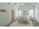 Bright main bedroom with vaulted ceilings, white accents, and french doors at 206 Mountain Vista Blvd, Canton, GA 30115