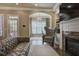 Cozy living room showcasing a fireplace and comfortable seating area at 636 Parkside Village Nw Way, Marietta, GA 30060