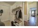 Mudroom with built in cabinets, and bench with shoe storage at 636 Parkside Village Nw Way, Marietta, GA 30060