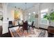 Elegant dining room with rug and large windows for great city views at 77 Peachtree Ne # 507, Atlanta, GA 30309