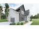 Stylish two-story home featuring a side garage, neat landscaping, and contrasting exterior colors at 6565 Rhett Run, Cumming, GA 30028
