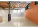 Spacious living room with exposed brick and ceiling beams in a modern home at 170 Boulevard Se # E006, Atlanta, GA 30312