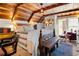 Charming bedroom with wooden ceiling beams, cozy decor, and a comfortable bed at 218 Barry St, Decatur, GA 30030