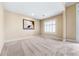 Neutral carpeted bedroom with recessed lighting, base trim, and white shuttered window at 3188 Paces Mill Se Rd, Atlanta, GA 30339