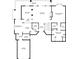 Detailed floor plan showcasing layout of living room, kitchen, primary bedroom, and garage on the first floor at 3188 Paces Mill Se Rd, Atlanta, GA 30339