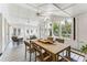 Relaxing screened patio with a dining table, ceiling fans, and lovely outdoor views at 3038 Nancy Creek Nw Rd, Atlanta, GA 30327