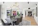 Contemporary dining room with statement lighting and modern design at 3475 Oak Valley Ne Rd # 1720, Atlanta, GA 30326