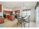 Well-lit kitchen featuring an island, stainless steel appliances, and a breakfast nook perfect for casual dining at 205 E Skyline Vw, Dallas, GA 30157