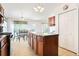 Bright kitchen with a center island, stainless steel appliances, and views to the outdoors at 205 E Skyline Vw, Dallas, GA 30157