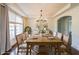 Elegant dining room with hardwood floors and stylish chandelier at 2659 Lakefield Sw Pass, Marietta, GA 30064