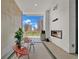 Covered balcony with outdoor seating and views of the city skyline at 40 12Th Ne St # 903, Atlanta, GA 30309