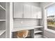 Cozy office with custom built-ins, shelves, and a backyard view at 501 Blackberry Ln, Canton, GA 30115