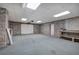 A large garage with a workbench, brick walls, and plenty of space at 5894 Highway 20 Ne, Cartersville, GA 30121