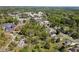 Wide aerial view of houses and street surrounded by trees at 313 Ellenwood Dr, Bowdon, GA 30108