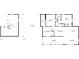 Layout of the house shows dimensions for bedrooms, bathrooms, kitchen, and living room at 313 Ellenwood Dr, Bowdon, GA 30108
