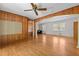 An open living space with hardwood floors and a ceiling fan at 3944 Woburn Dr, Tucker, GA 30084
