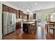 Modern kitchen with stainless steel appliances and a spacious island with seating at 2808 Broughton Se Ln, Atlanta, GA 30339