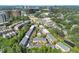 Community aerial view displaying the neighborhood's layout, pool, greenery, and nearby cityscape at 2808 Broughton Se Ln, Atlanta, GA 30339