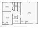 Floorplan of the basement showing two bedrooms, stairs, laundry room, and bathroom at 4153 Island View Ct, Decatur, GA 30034