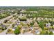 An aerial view of a residential area with tree-lined streets and suburban homes near a highway at 1650 Willow River Run, Grayson, GA 30017