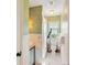Cozy bathroom with green tile accent wall, shower and updated fixtures at 777 Antone Nw St, Atlanta, GA 30318