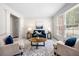 Cozy living room with comfortable seating, a decorative rug, and natural light at 3531 Vintage Trl, Woodstock, GA 30189