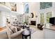 Spacious living room featuring large windows, a fireplace, and neutral decor at 3531 Vintage Trl, Woodstock, GA 30189
