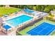 Community pool and tennis courts, perfect for recreation and relaxation during summer at 5663 Brookstone Nw Dr, Acworth, GA 30101