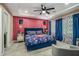 Spacious bedroom boasts trey ceilings, and large windows with decorative curtains at 196 Wadley Nw St, Atlanta, GA 30314