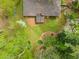 Aerial view showcasing the roof and the expertly manicured lawn and landscaping at 1061 Pathfinder Rd, Marietta, GA 30066
