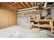 Unfinished basement offering space for storage and customization potential at 1061 Pathfinder Rd, Marietta, GA 30066
