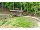 Scenic nature trail featuring a charming bridge amidst lush greenery and mature trees at 1180 Brookhaven Park Ne Pl, Brookhaven, GA 30319